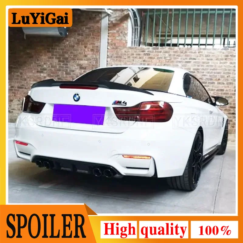 M4 Stil Carbon Fiber Hinten Dach Spoiler Stamm Lip Flügel Für BMW F33 Cabrio 4 Serie 420i 428i 435i