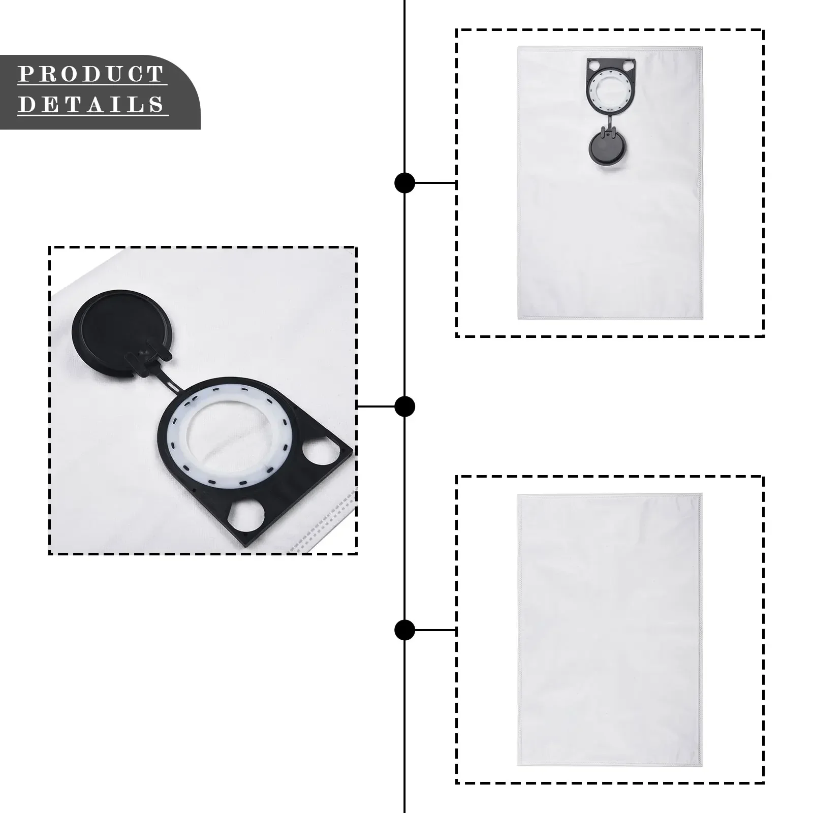 4 Dust Bags Compatible with For Metabo ASA 32 L 32L ASA32L Robot Vacuum Cleaner for Maintaining Optimal Suction