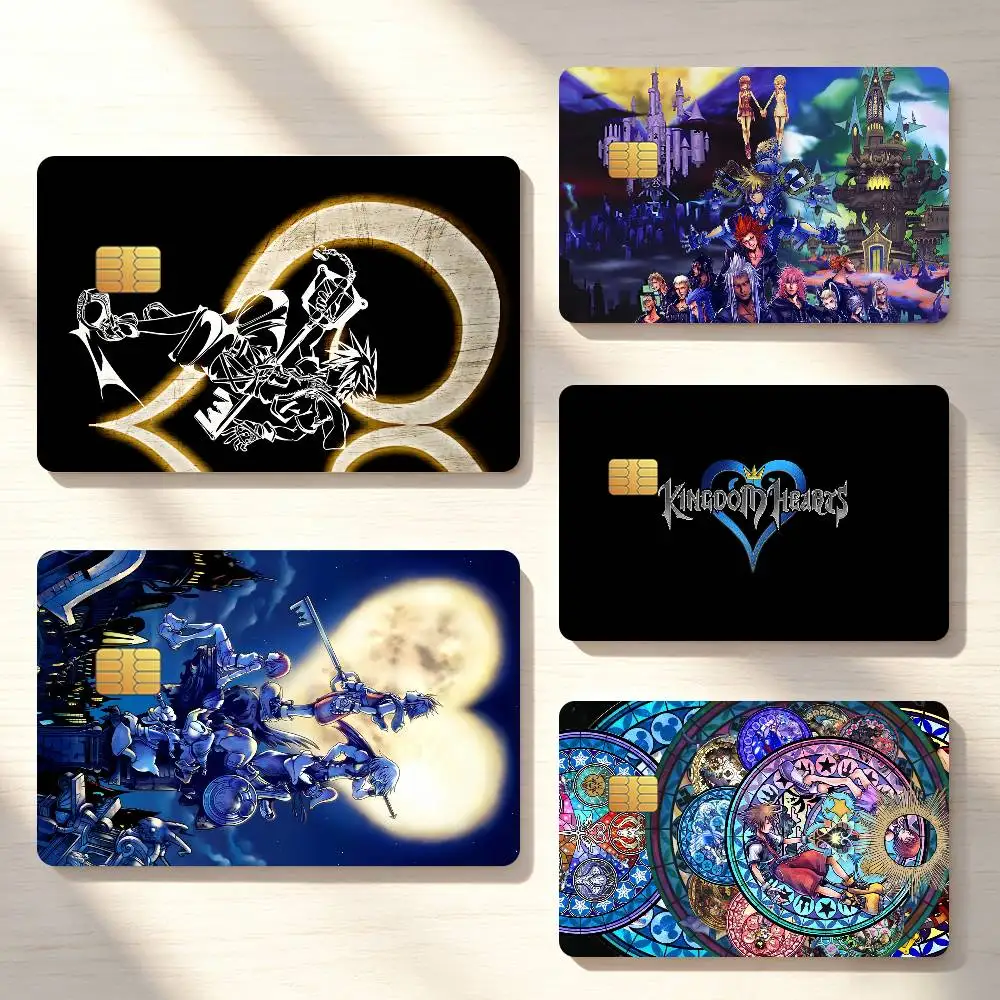 K-Kingdoms Hearts-S Game Credit Card Sticker Waterproof Anti-Scratch 4PCS Bank Debit Traffic Cover Decoration