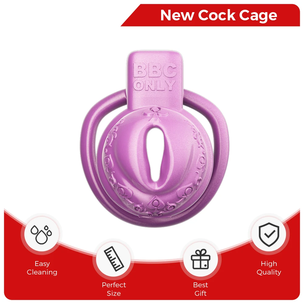 BBC ONLY Blue Pussy Vagina Chastity Cage Lock Penis Cage Bondage Belt Fetish Gay Ladyboy Sissy BDSM Sex​ Toy for A Men