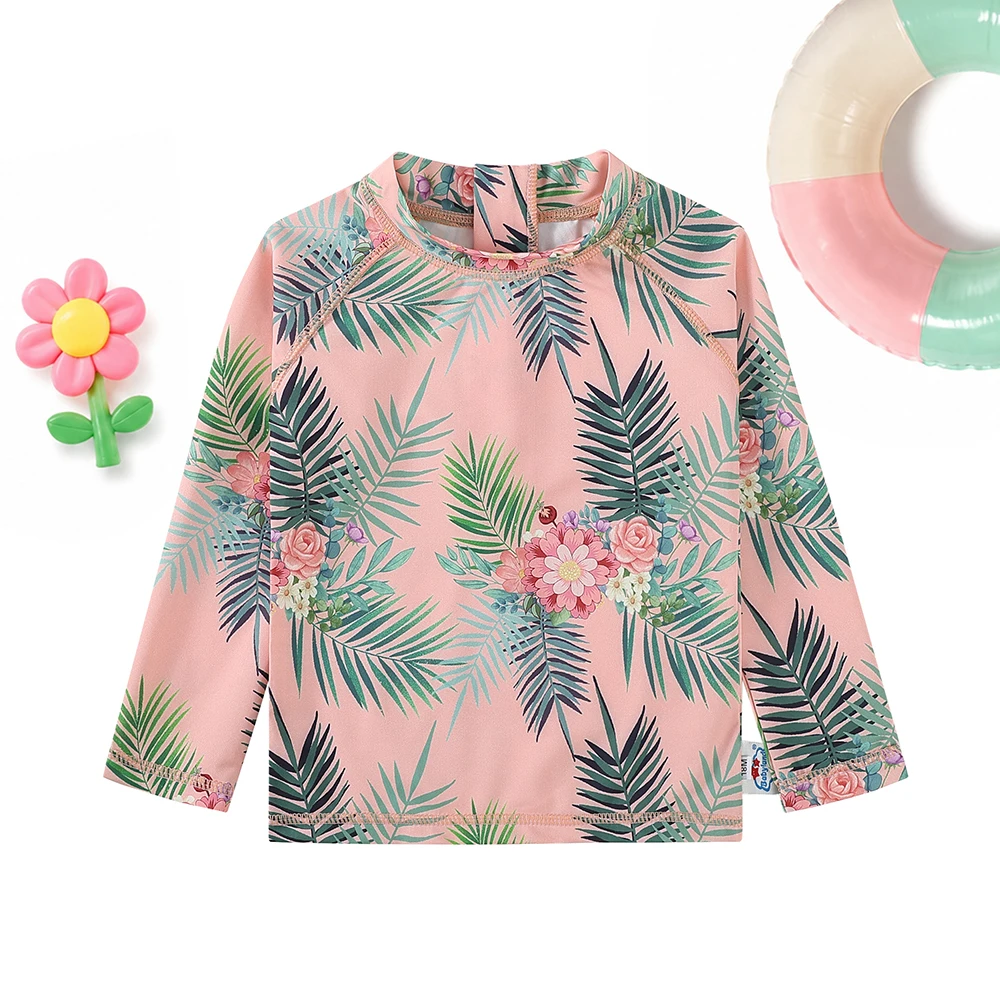 roupa-de-praia-tropical-para-bebe-menina-camiseta-de-manga-longa-com-ziper-e-calcoes-de-natacao-para-bebes