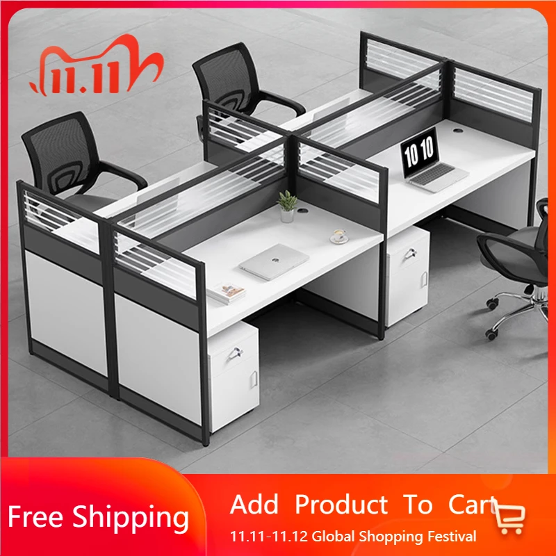 

European Secretary Office Desk Modern Gaming Monitor Minimalist Bedroom Office Desk Floor Conference Metal Bureau Furniture