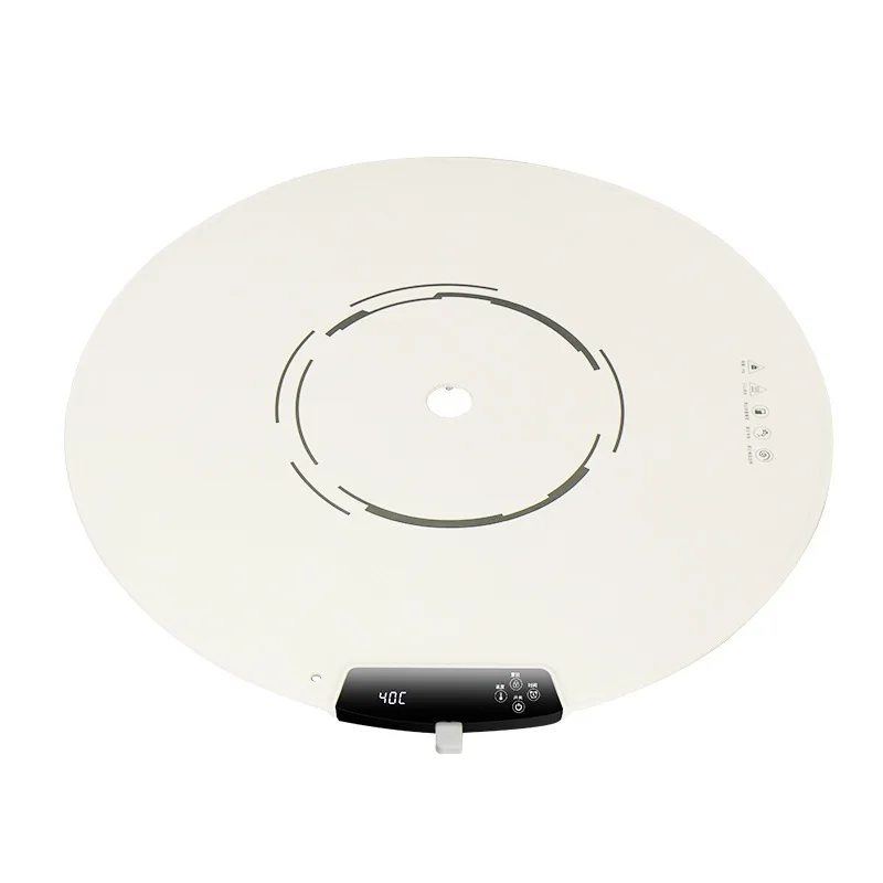 Foldable Silicone Heating Pad, Round Food Warming Tray with Constant Temperature, Flexible Hot Plate Mat for Dining Table