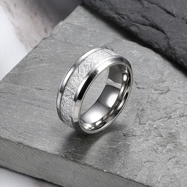1pc Fashion Luxury 8mm Stainless Steel Men\'s Wedding and EngaSynthetic Gemstoneent Ring - The Perfect Holiday Gift Jewelry for L