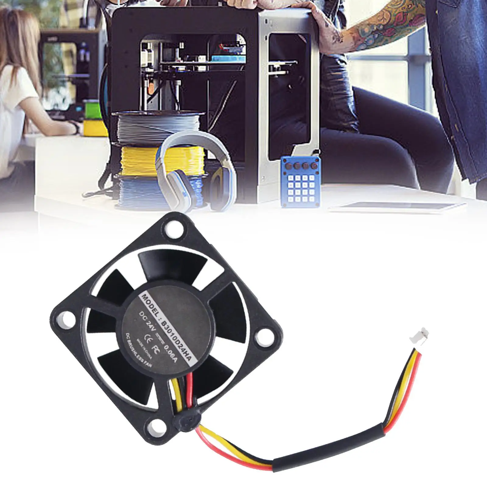 

Вентилятор Hotend с радиатором, вентилятор, 24 В, экструдер, вентилятор Hot End для K1 K1 Max, прочный