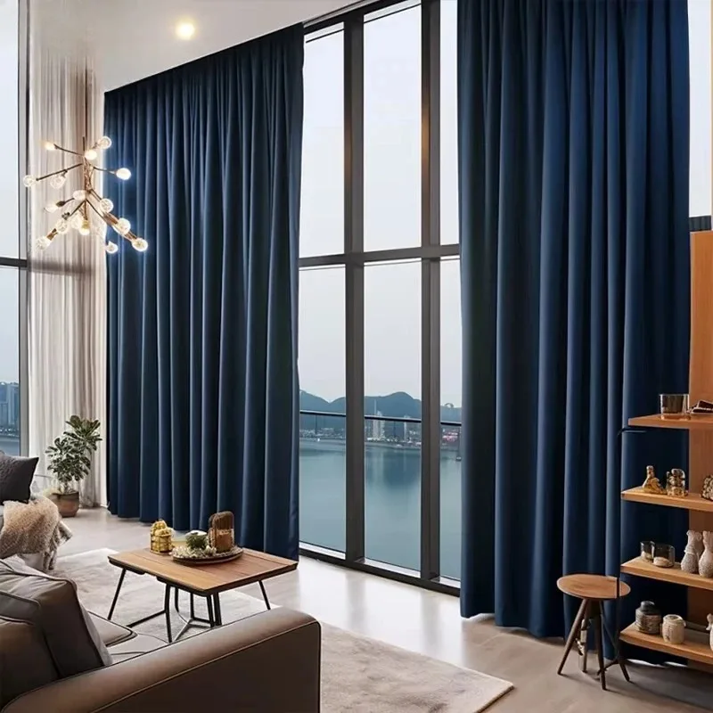 

Custom Size Fashion Luxury European Blackout Custom Size Curtains for Living RoomBedroom Occultant Door Drapes Decor White Tulle