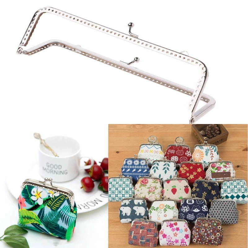 1PC Square Metal Frame Kiss Clasp For Handle Bag Purse  Accessories DIY 18cm