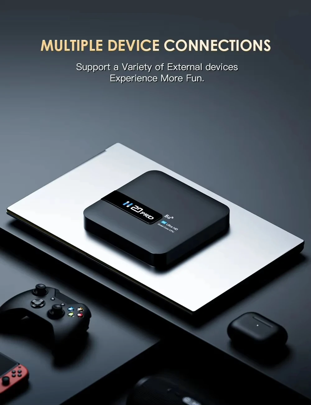 H20PRO Smart TV Box WiFi6 Android 10 6K 4K 3D Media Player TV Box Android 2.4G&5G WIFI Very Fast 1080P Set Top Box