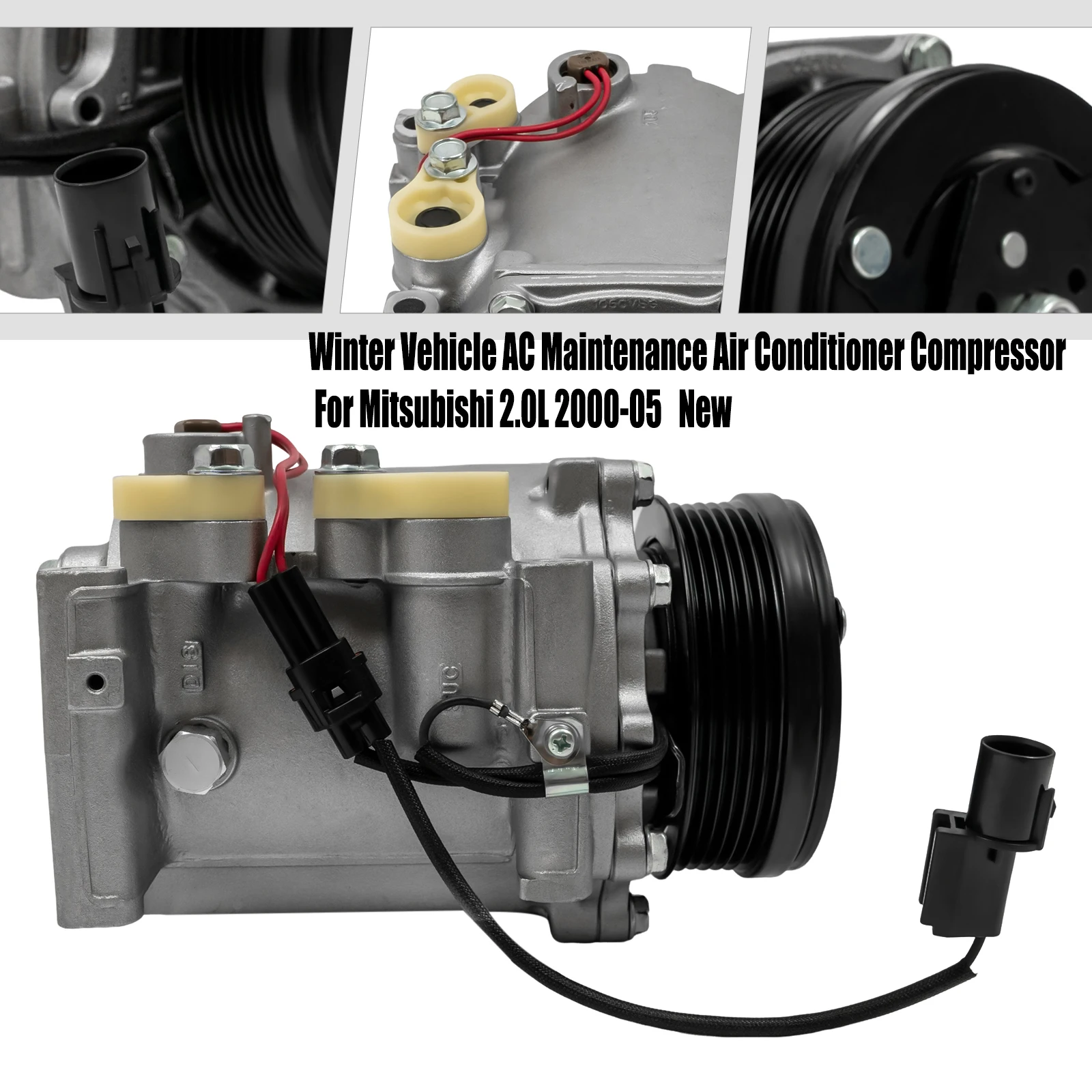 Compresor de aire acondicionado de mantenimiento de CA para vehículo de invierno para Mitsubishi 2.0L 2000-05 compresor de aire duradero nuevo