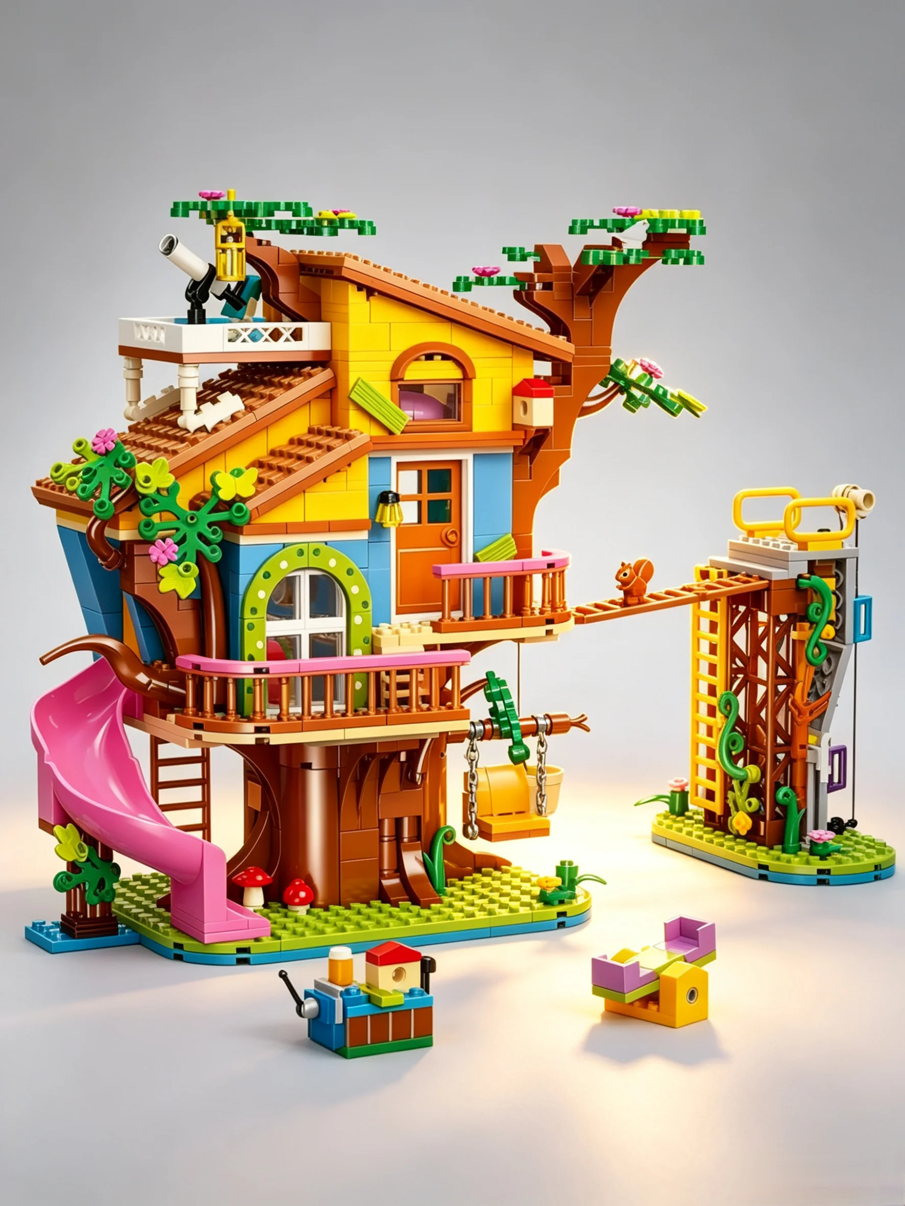 

Children's designer Jiestar JJ9225 Adventure Treehouse Building Blocks, 823 pieces, suitable for children aged 8 and above