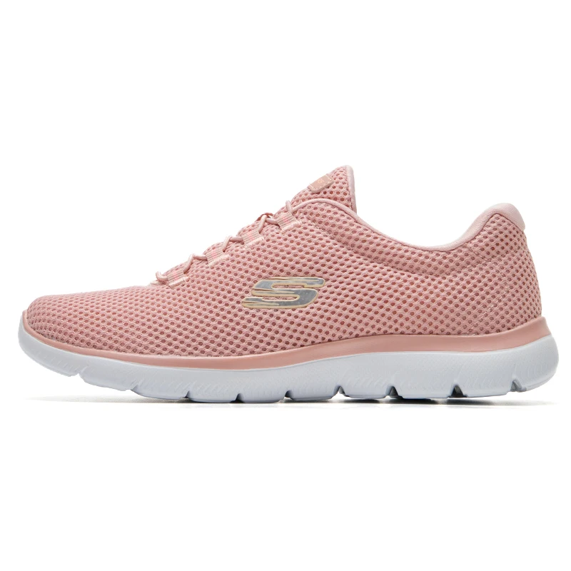

Skechers Women's Shoes Sports Shoes Plaid Cushioning Breathable Jogging Shoes Slip-On Wear Daily Casual Shoes 12985-Ros