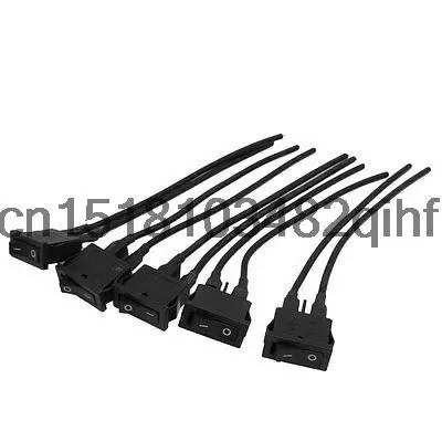 5 Pcs Car 2 Wires on/off Rectangle Boat Rocker Switch AC 250V 6A