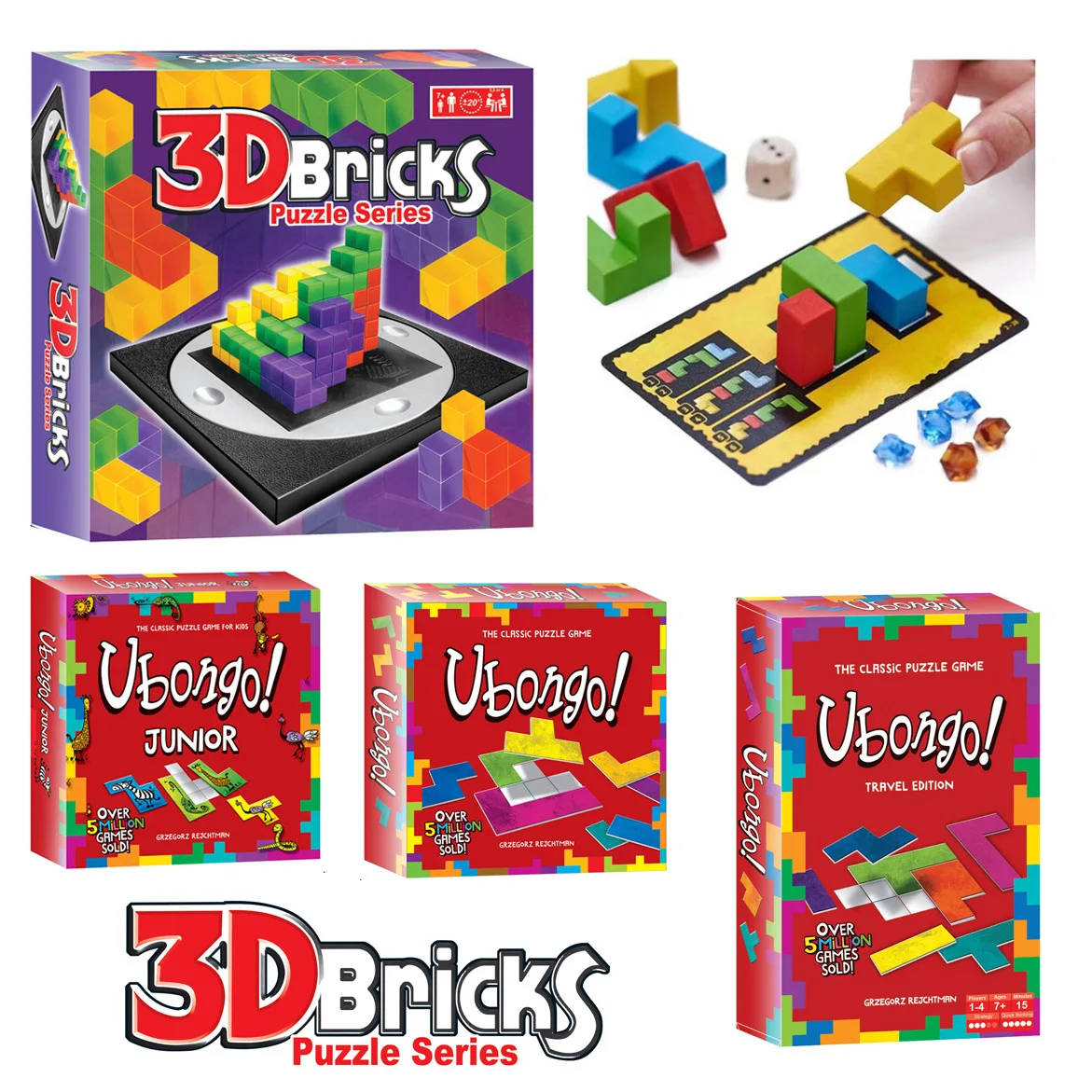 

Ubongo Ubongo Children's Board Games Children's Puzzle Puzzle Games Holiday Travel Intelligence 3D building block tour