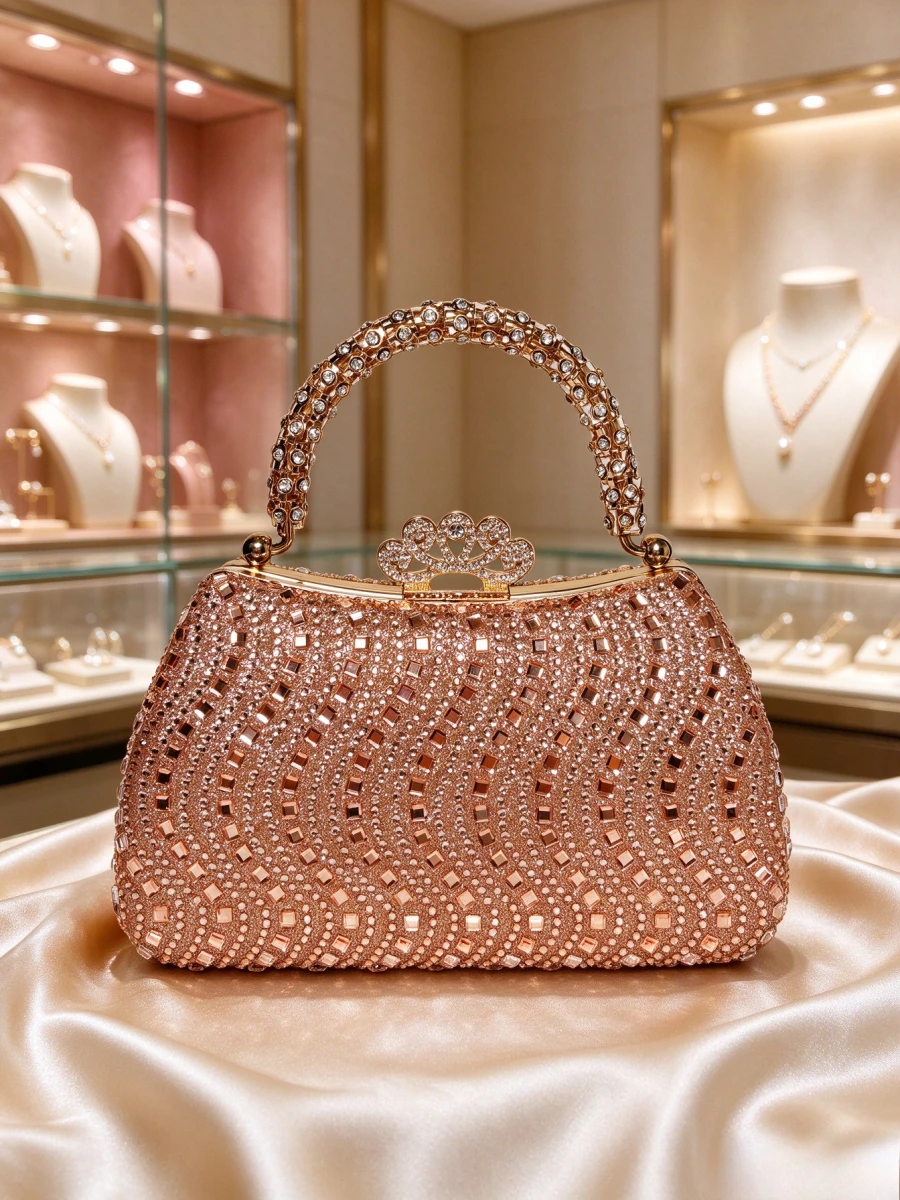 rose-gold-crystal-encrusted-evening-handbag-hard-frame-party-clutch-purse-mature-middle-aged-ladies-bolsos-de-mujer-tendencia