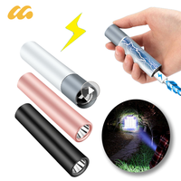 Mini Portable Flashlight USB Rechargeable LED 5W Telescopic Flashlight Waterproof Powerful Torch Lamps Outdoor Work Lighting