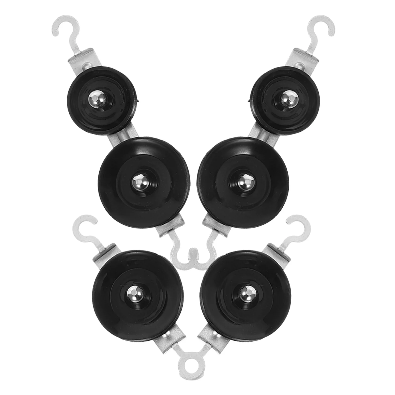 

4Pcs Pulley Teaching Tool Double Single Mechanic Equipment for Physics Projects Smooth Operation Durable School Use