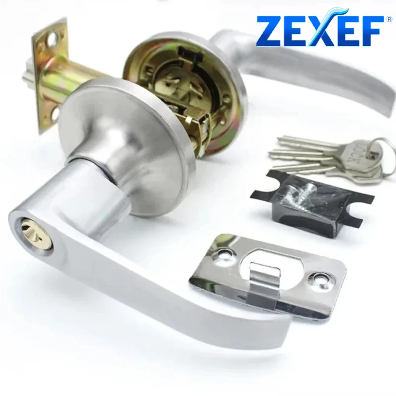 

ZEXEF дверная ручка замок круглый вход безопасность конфиденциальность раздвижные передние двери входные замки с ключом для спальни гостиной бытовой