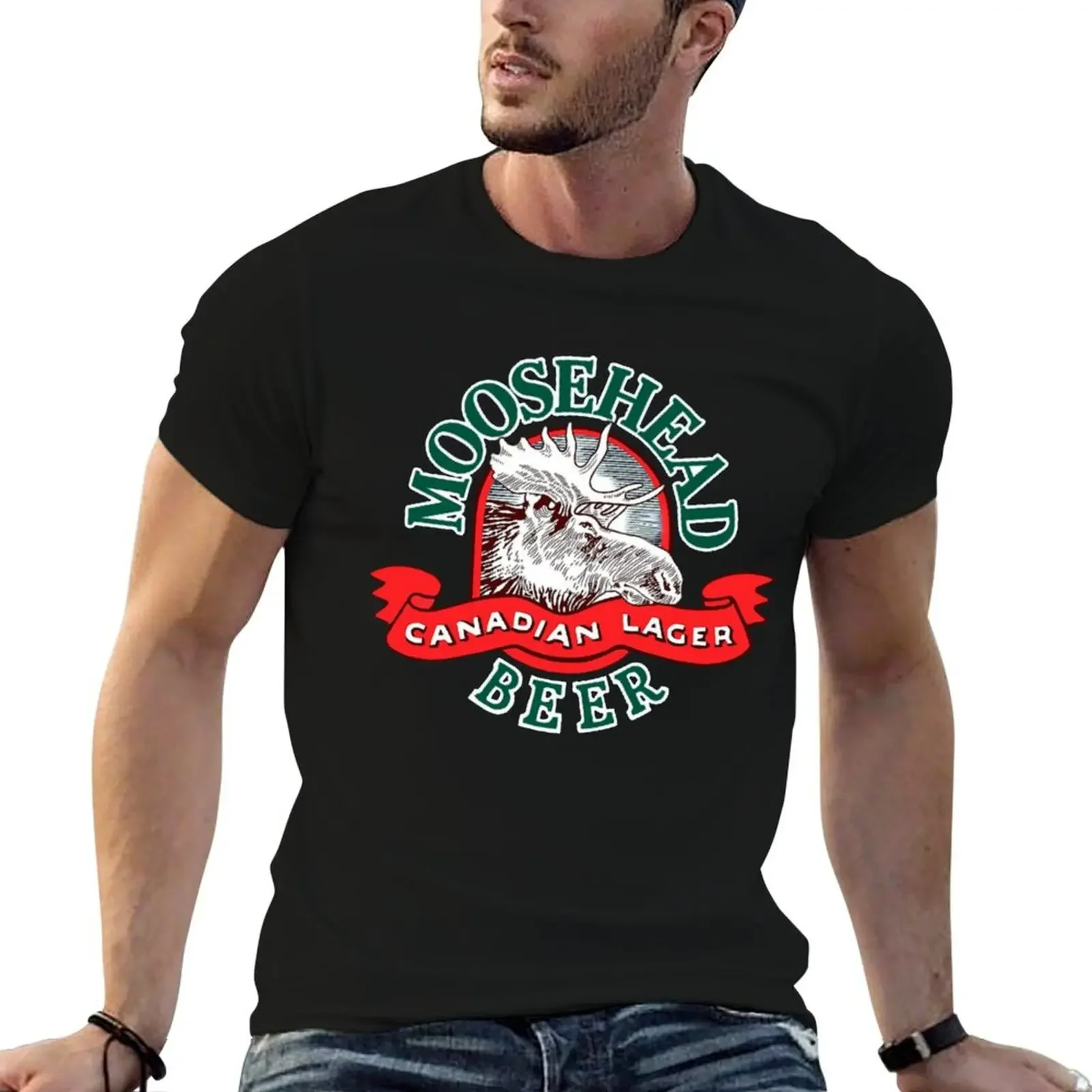 

Moosehead-Beer Mens Cool canadian lager T-Shirt cotton man t-shirts blacks heavyweights quick drying mens graphic t-shirts funny