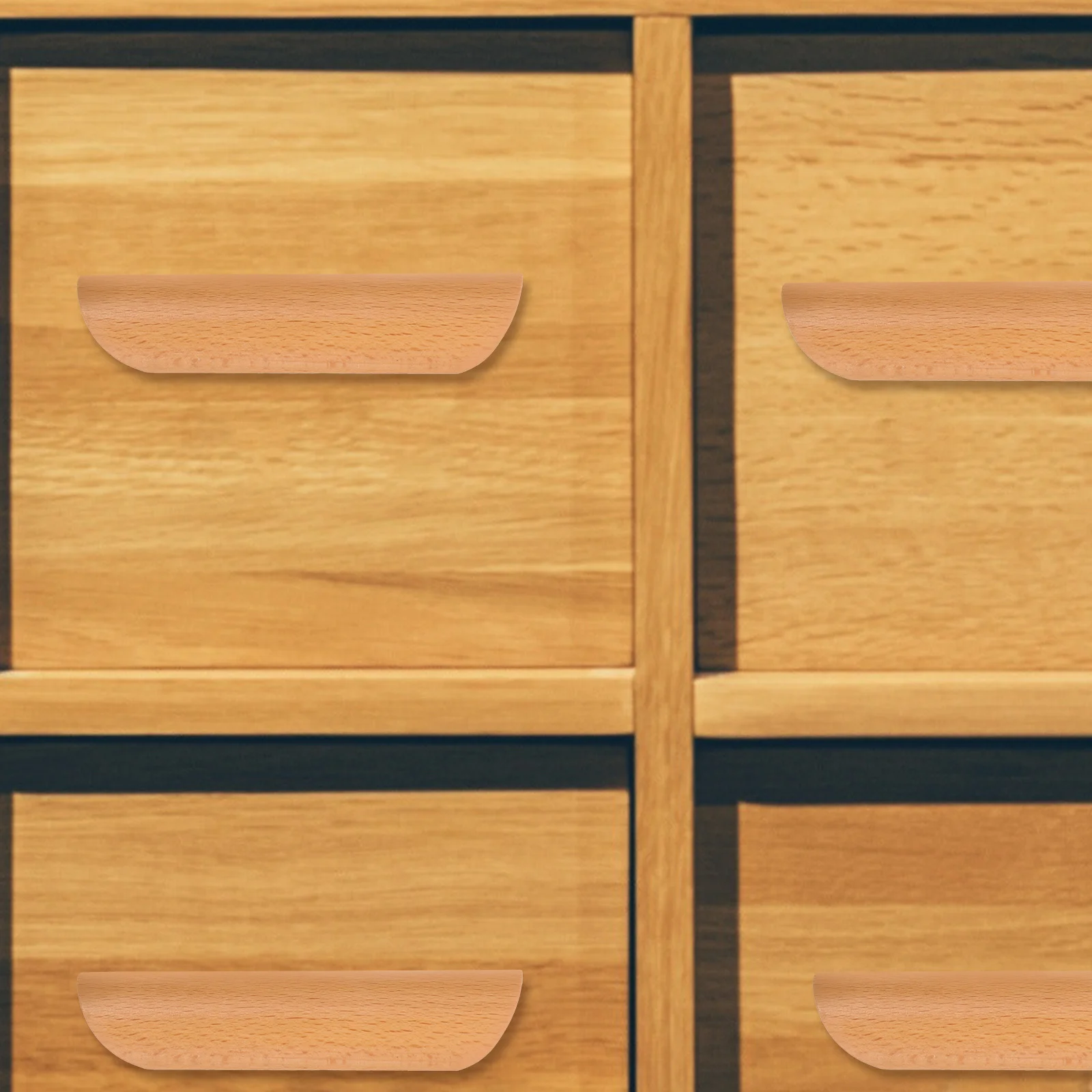 

6Pcs Semicircle Wooden Cabinet Pull Handles Lightweight Easy Grip for Drawer Dresser Cupboard Furniture Decor Drawer Pulls