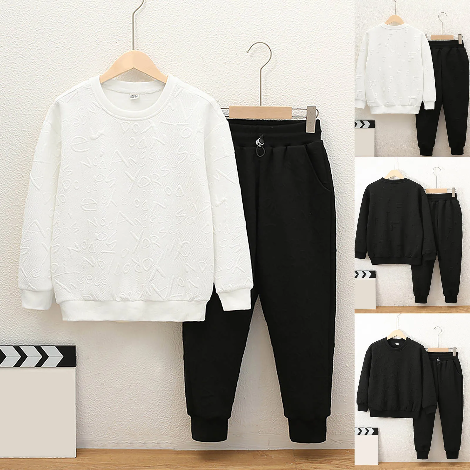 sports-pants-sets-for-kids-sweat-shirts-boys-girls-crewneck-sweatshirt-jacquard-letter-knitted-pullover-loose-casual-outfits