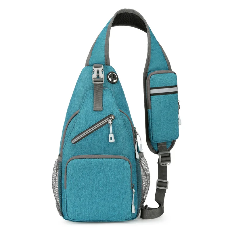 1pcs Nylon Bag With Night Reflective  Adjustable Buckle Strap Versatile Casual Chest Pack For City Riding Daily Outing Storage