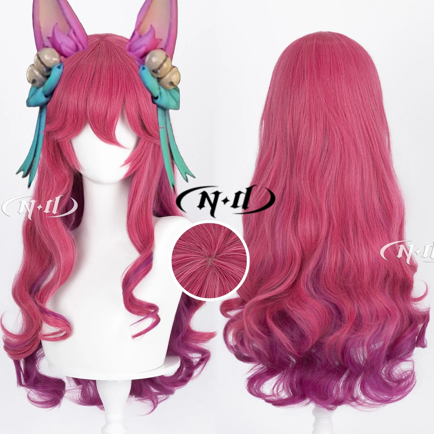 

Парик ND Brand Spirit Blossom Ahri для косплея LOL, накладные волосы для Comic-con, Хэллоуина, костюмированных вечеринок