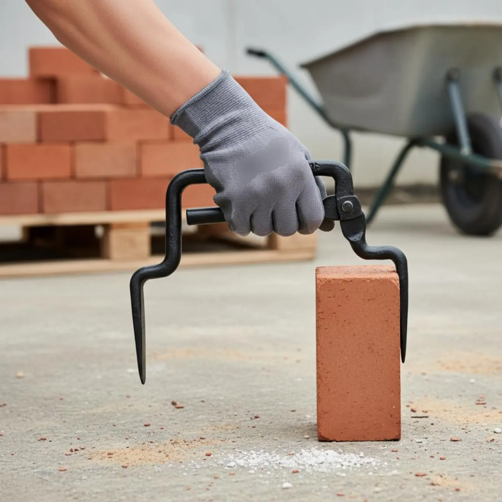 Brick Tongs Labor Saving Brick Clamp Block Lifting Clamp High Carbon Steel Masonry Tool Anti-Rust for Construction Workers