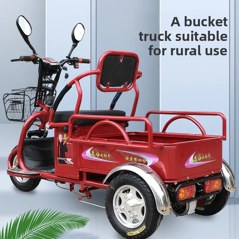 Electric Tricycle Pick Up Children Disabled Elderly Home New Minivan Battery Car Tricycle