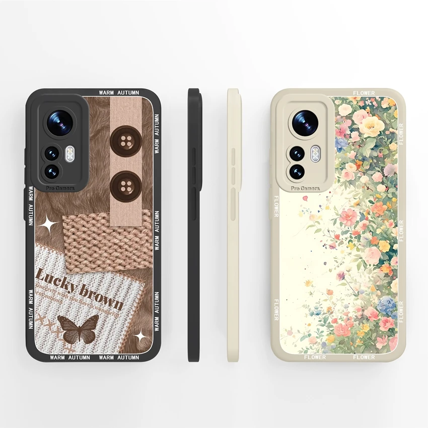 Case For Xiaomi 12S 12T Pro 12S Ultra Colorful Butterfly Soft Silicone Advanced Phone Shell For Xiaomi12S Pro Shockproof Bumper