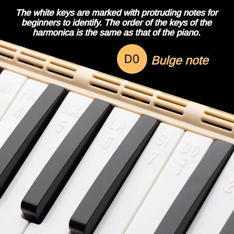 Melodica 37 Keys Keyboard Children Professional Piano Mouth Organ Melody Keyboard Harmonica Beginner Portable Music Instruments