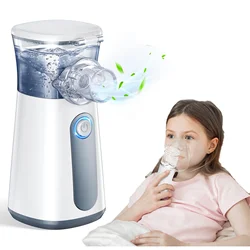 Medical Pediatric and Adult Portable Rechargeable Nebulizer, Pediatrician Using Nebulizer, Steam Device, Mini Mesh Nebulizer