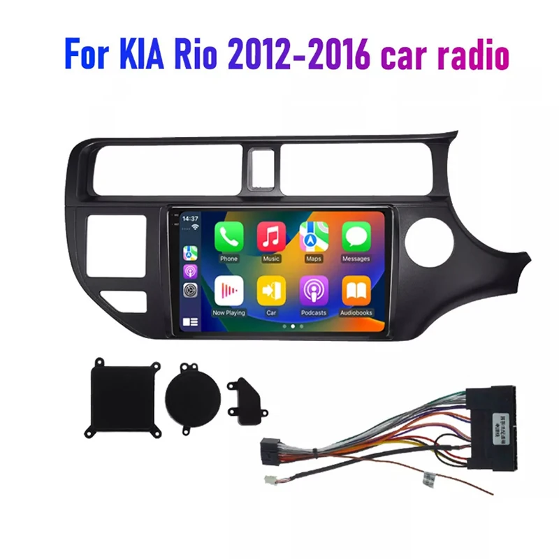 9 "4 + 64GB لكيا ريو 2012-2014 راديو السيارة اللاسلكية Carplay أندرويد السيارات رئيس وحدة FM GPS نافي عكس الصورة #3