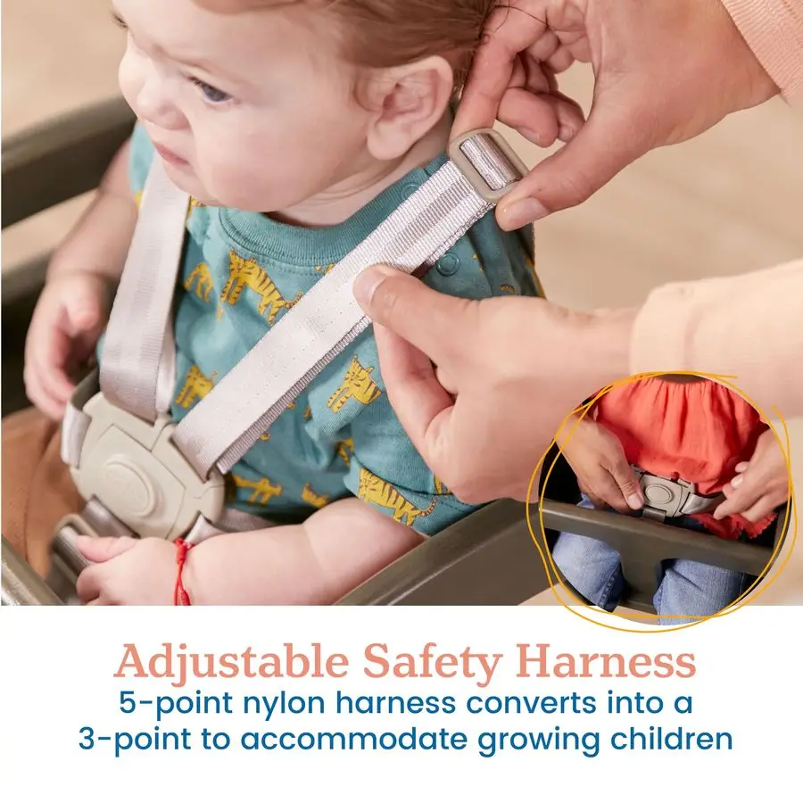 

Стульчик для кормления ASATT, стульчик для малышей, серая стирка