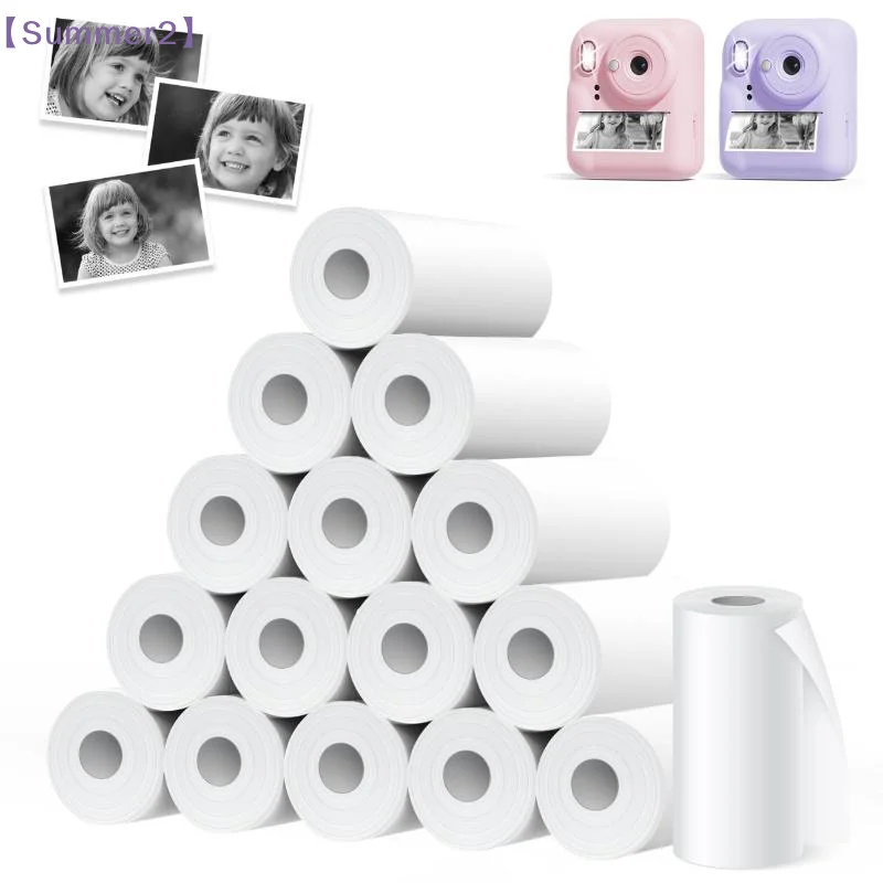10Rolls 57x25mm White Thermal Paper For Children's Camera Instant Print Kids Camera Printing Paper Replacement Accessories〔Sum2〕