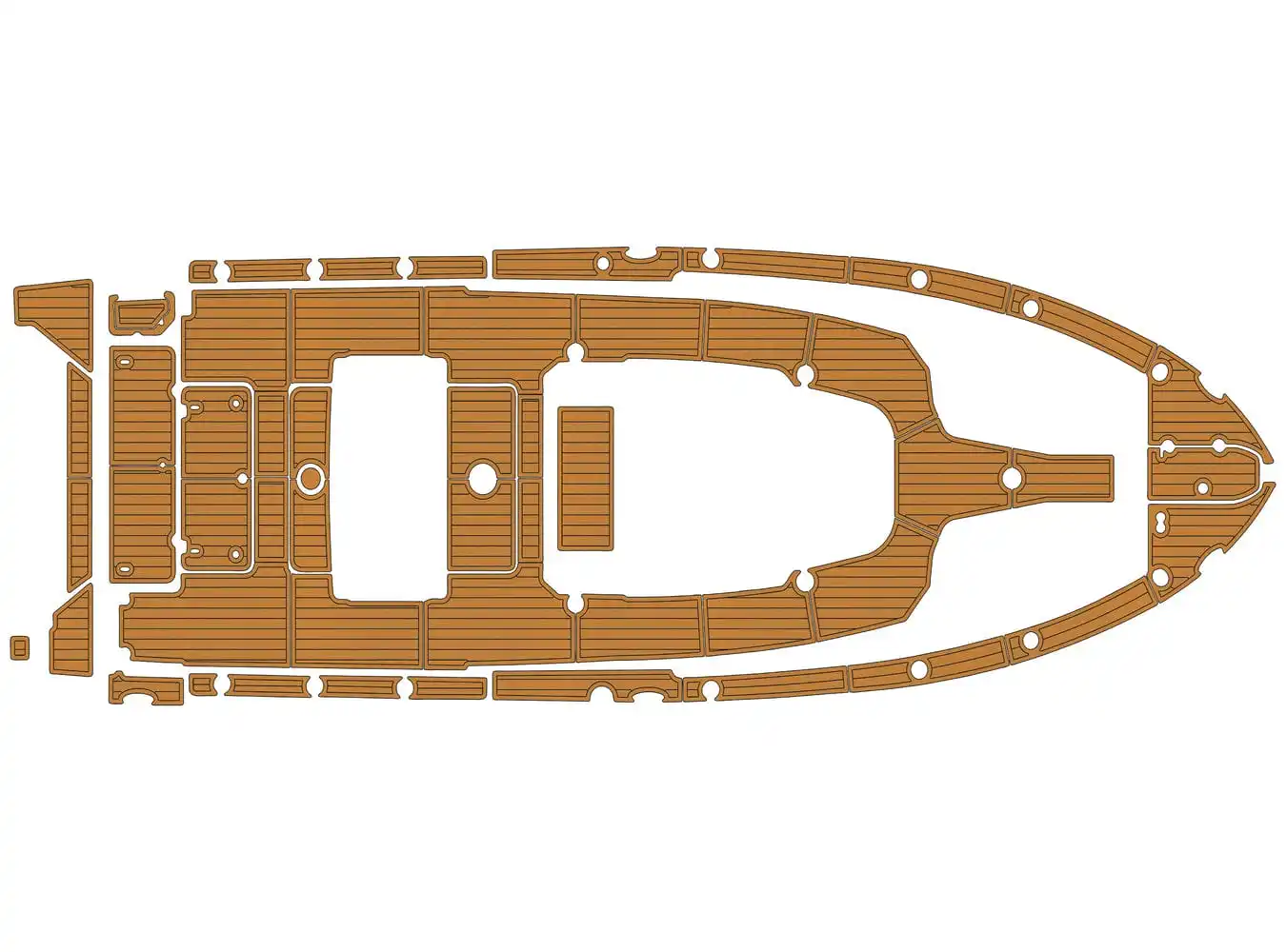 Non-Slip EVA Faux Teak Marine Self-Adhesive 6mm Yacht Cockpit Pad for 2018-2019 Grady White 336 Canyon Boat Deck Easy Install
