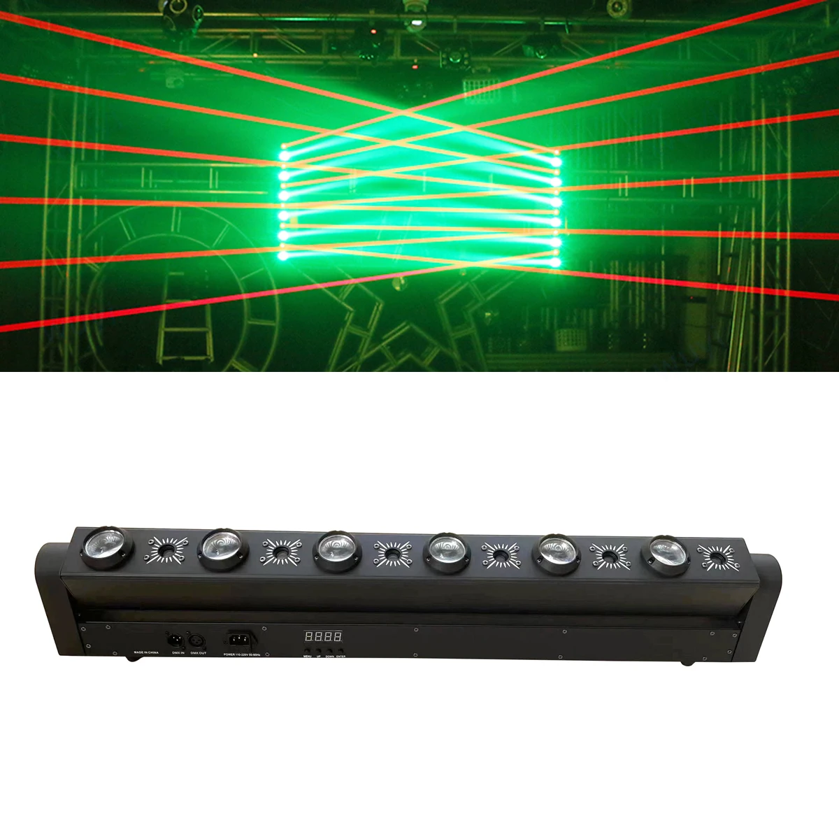 movendo a cabeca bar beam light laser vermelho grande controle de voz para festa de palco dj disco dmx olhos 12 olhos 01