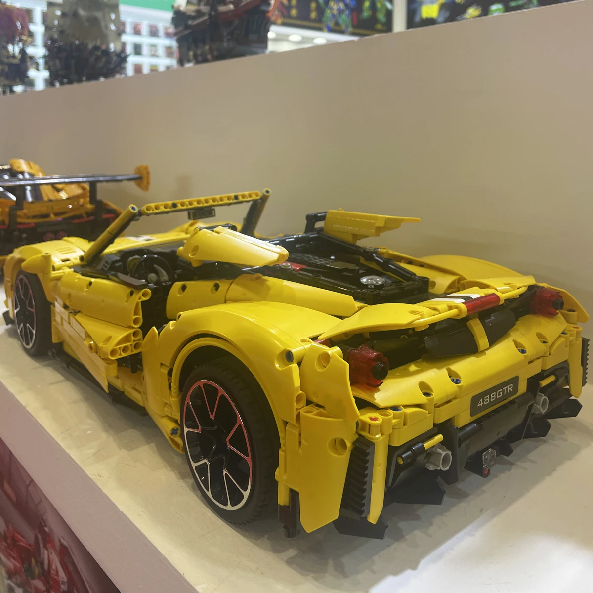 1:8 테크니컬 시리즈 488 스포츠카 빌딩 블록 하이테크 시티 스피드 레이싱 자동차 모델 브릭 장난감 어린이 생일 선물 MOC