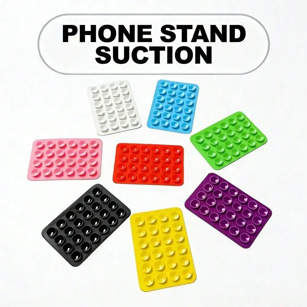 Ventosa de silicone para telefone, alça adesiva universal para capas de tablet, forte e fácil de remover, reutilizável