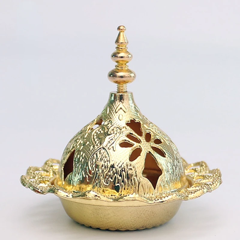 2023 Eid Mubarak Mini Portable Golden Incense Tower Ramadan Kareem Ornament for Home Islamic Muslim Ramadan Party Decoration