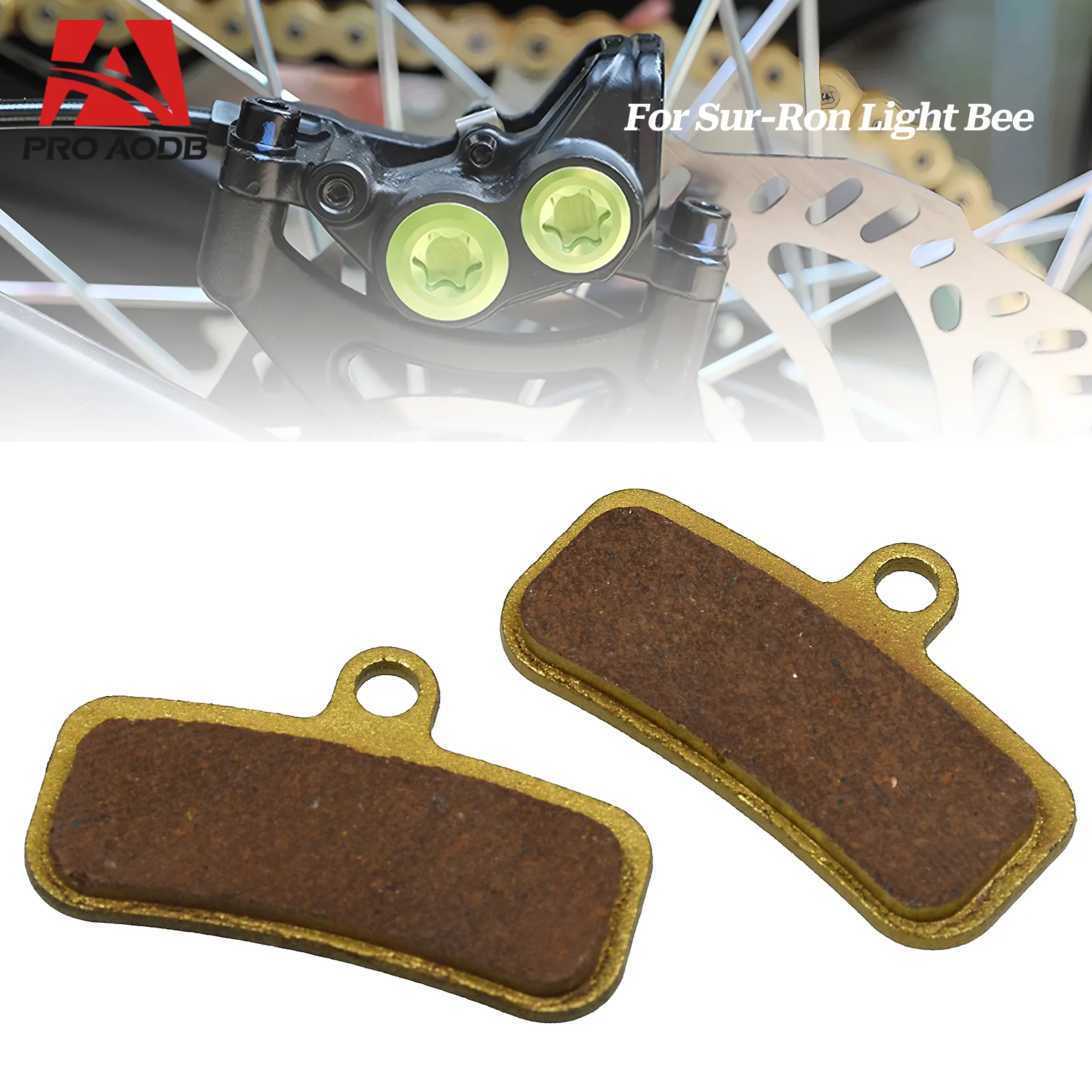 For SurRon Light Bee Light Bee X Sur Ron Metallic Sintered Front Rear Silent Brake Pads Electric Dirt Bike Modified Accessories