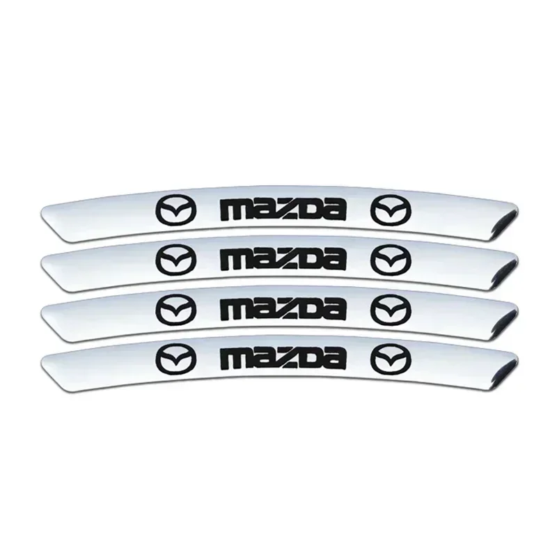 자동차 타이어 림 스티커 엠블럼, 마쓰다 5 6 RX8 RX7 MX3 MX5 CX9 CX7 CX5 MX3 MX5 Atenza Axela Protege 스피드 휠 액세서리, 4 개