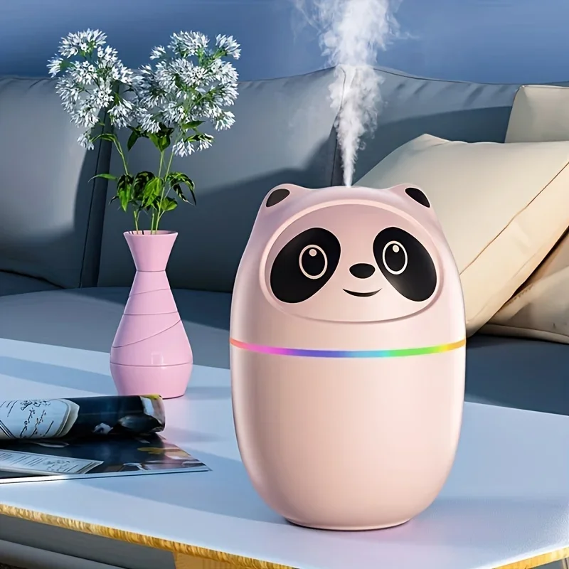 

1pc Portable LED Light Mini Cute 7.44oz H2o Spray Mist Humidifier Double Wet Essential Oil Diffuser Car Usb Air Humidifier