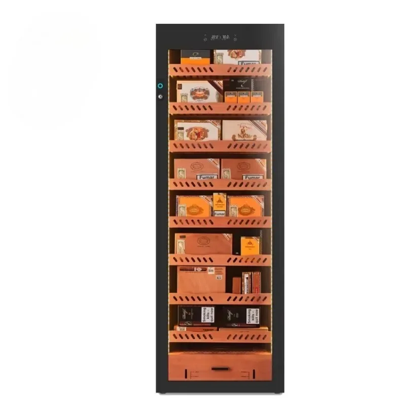 The cigar humidifier has automatic humidity and temperature control