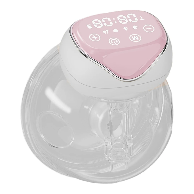 

Wearable Unilateral Portable Electric Breast Pump Fully Automatic Integrated Breast Pump Painless Hands-Free Pink