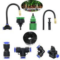 Garden Mist System 8mm Hose Brass Nozzle 20mm Adjustable DIY Watering Drip Irrigation System Plant Watering Sprinkler