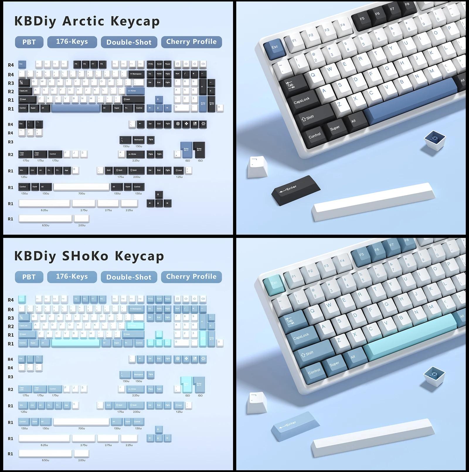 KBDiy GMK Tastenkappe Double Shot GMK Olivia Shoko Jamon WOB Red Samurai Botanical PBT Tastenkappen Kirschprofil für mechanische Tastatur Retro Aula F75 F87 Pro F99 Hi75 GMK67 GK61 Hi98 K86 60 60% Aigo A68  Ajazz AK820