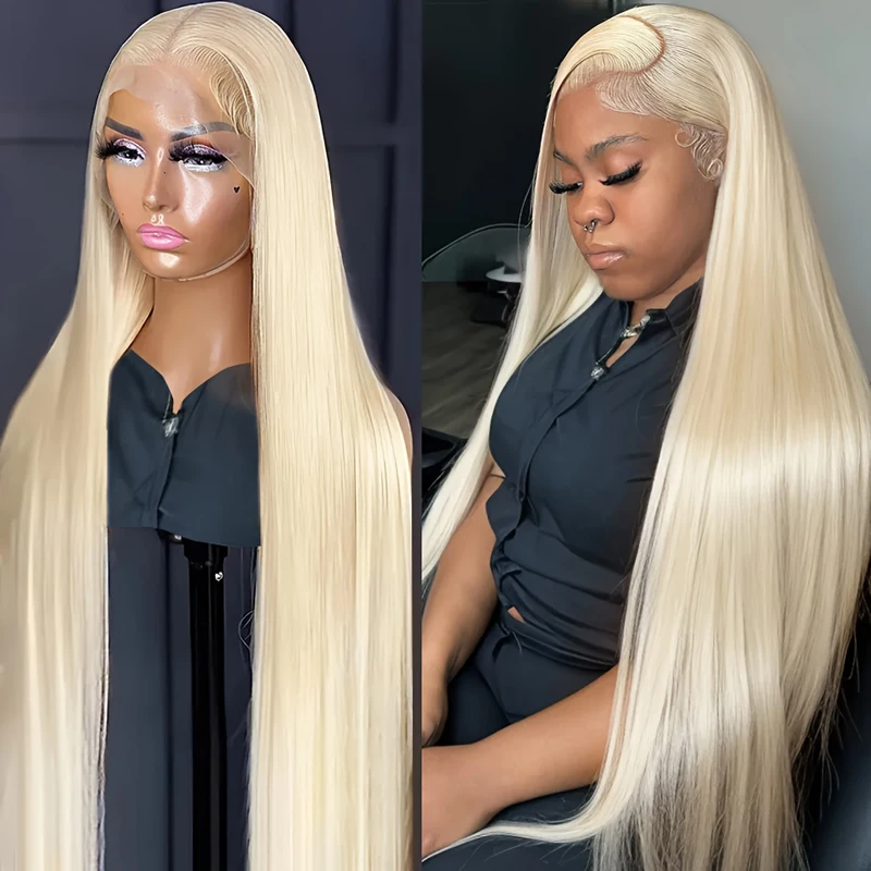 13x4 Lace Front Human Hair Wigs Blonde Straight 13x6 HD Lace Frontal Wig for Women 30 inch 100% Human Hair Wig Ready to Wear