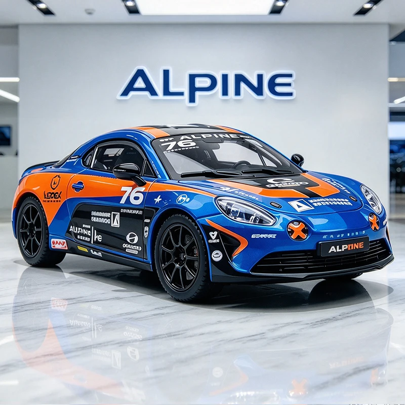 Bburago 1:43 ALPINE A110 RACE Alloy Car Diecasts & Vehicles Car Model Miniature Scale Model Car For Collection Gift