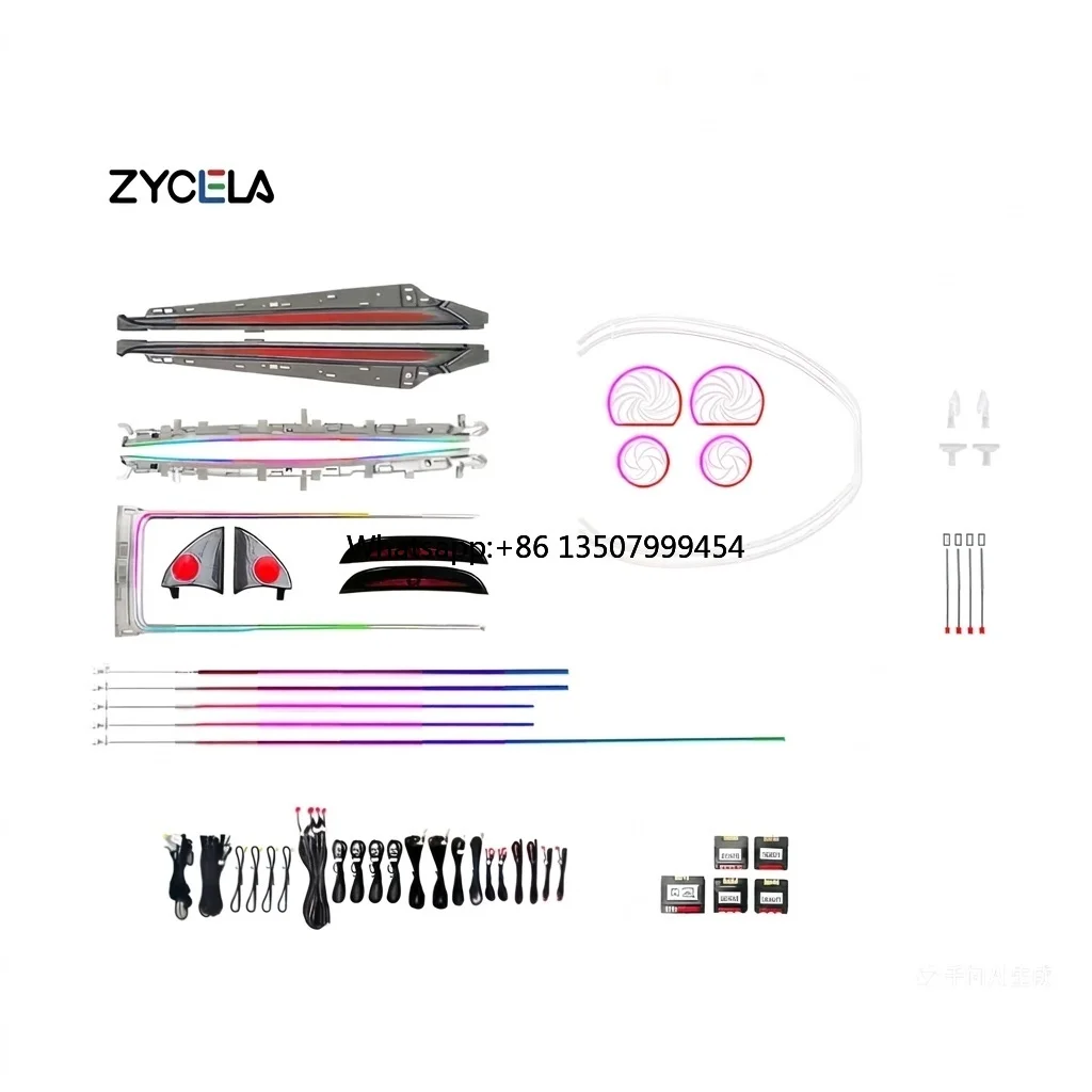 

for Tesla Model Y 2023-2025 Symphony LED Car Ambient Light 64 Colors Intelligent Interior Dimmable Light 12V Fitment Lighting