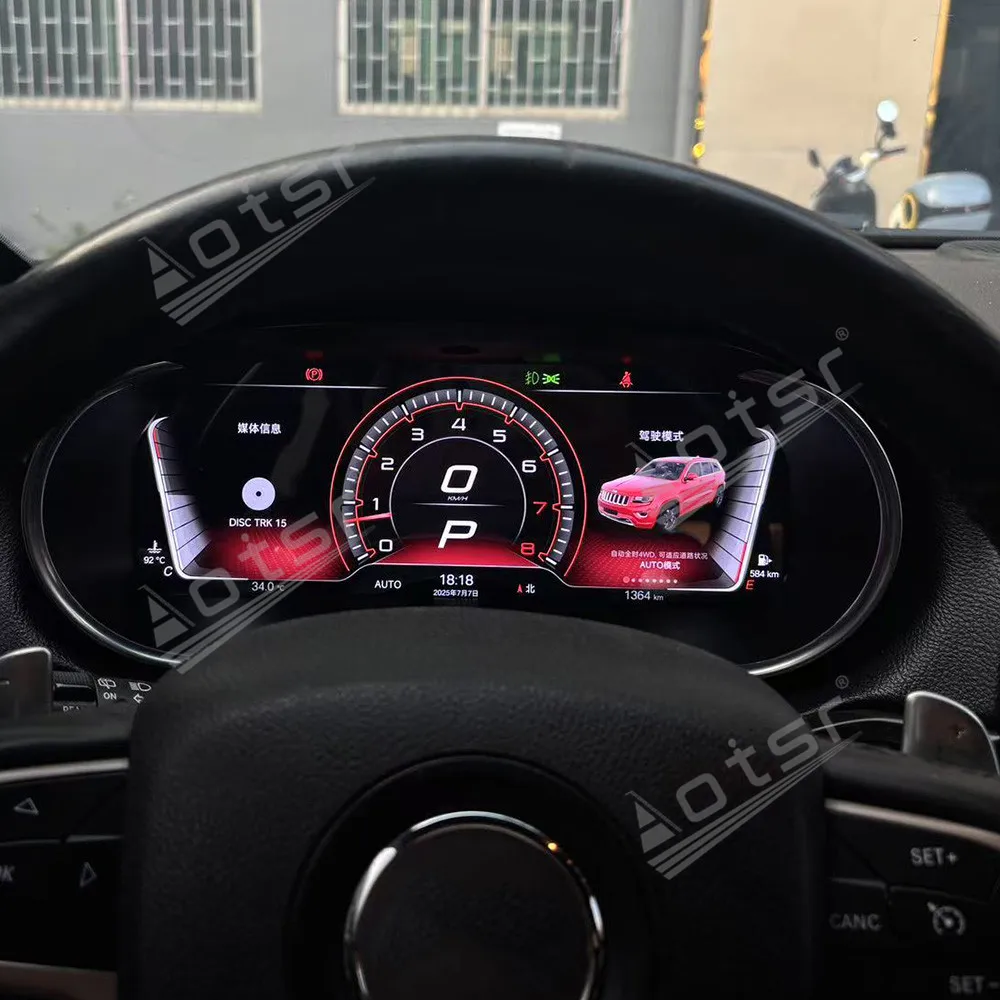 Carplay Digital Cluster Odometer Screen For 2013-2018 Jeep Grand Cherokee Virtual Cockpit Speed Meter Car Dashboard Instrument
